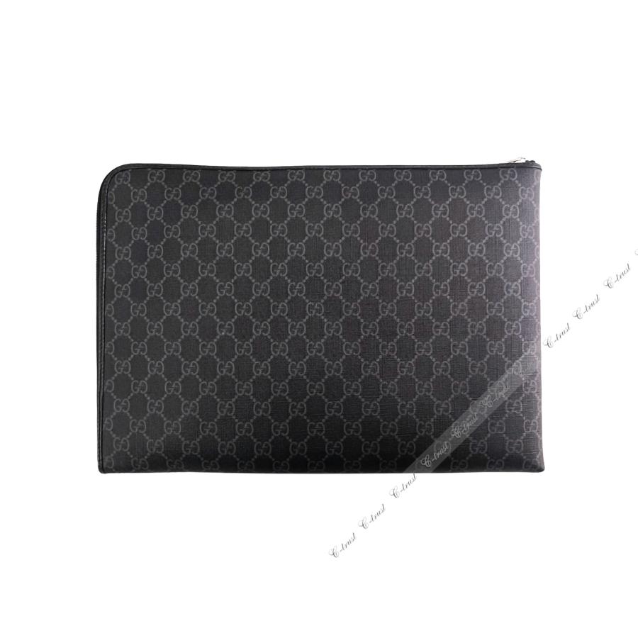 M237.. GUCCI グッチ BAG バッグ ドキュメントケース インターロッキング クラッチ ポーチ ビジネスケース ロゴ イタリア製 新品 ★ 1000 BLACKの画像