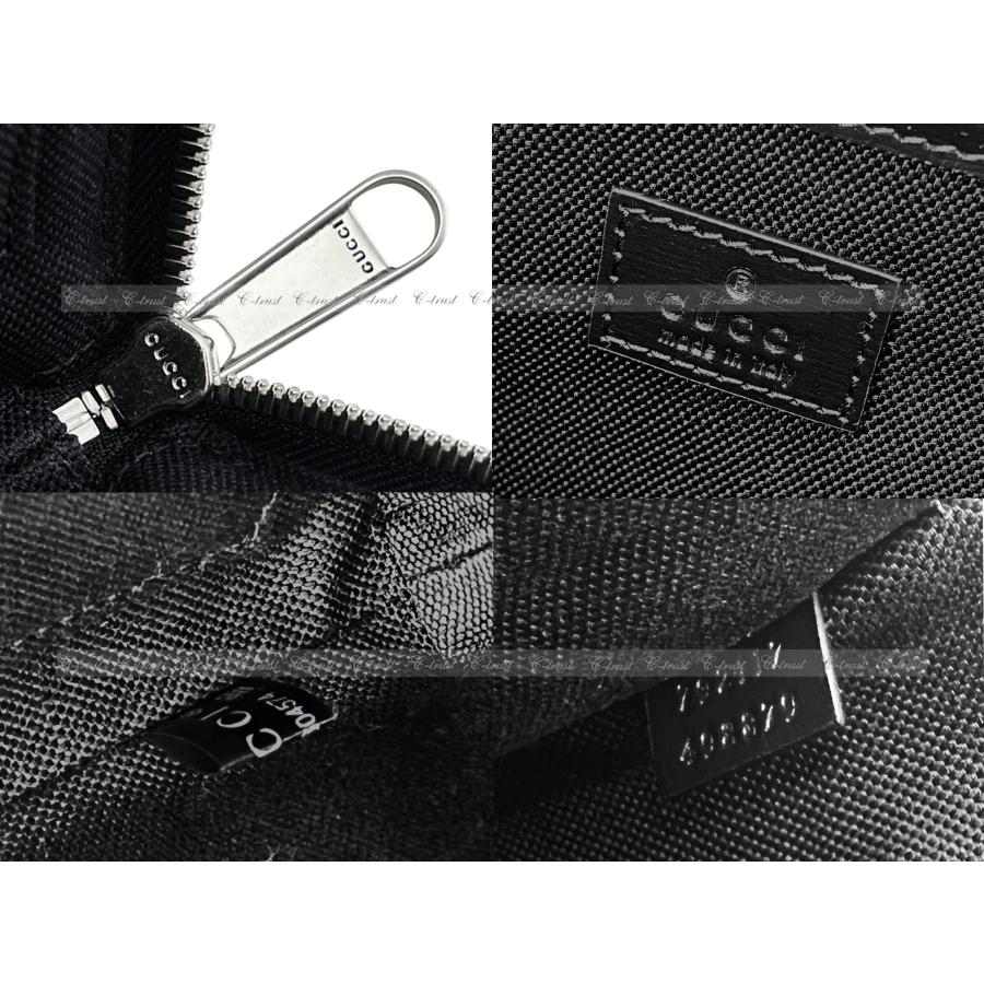 M237.. GUCCI グッチ BAG バッグ ドキュメントケース インターロッキング クラッチ ポーチ ビジネスケース ロゴ イタリア製 新品 ★ 1000 BLACKの画像