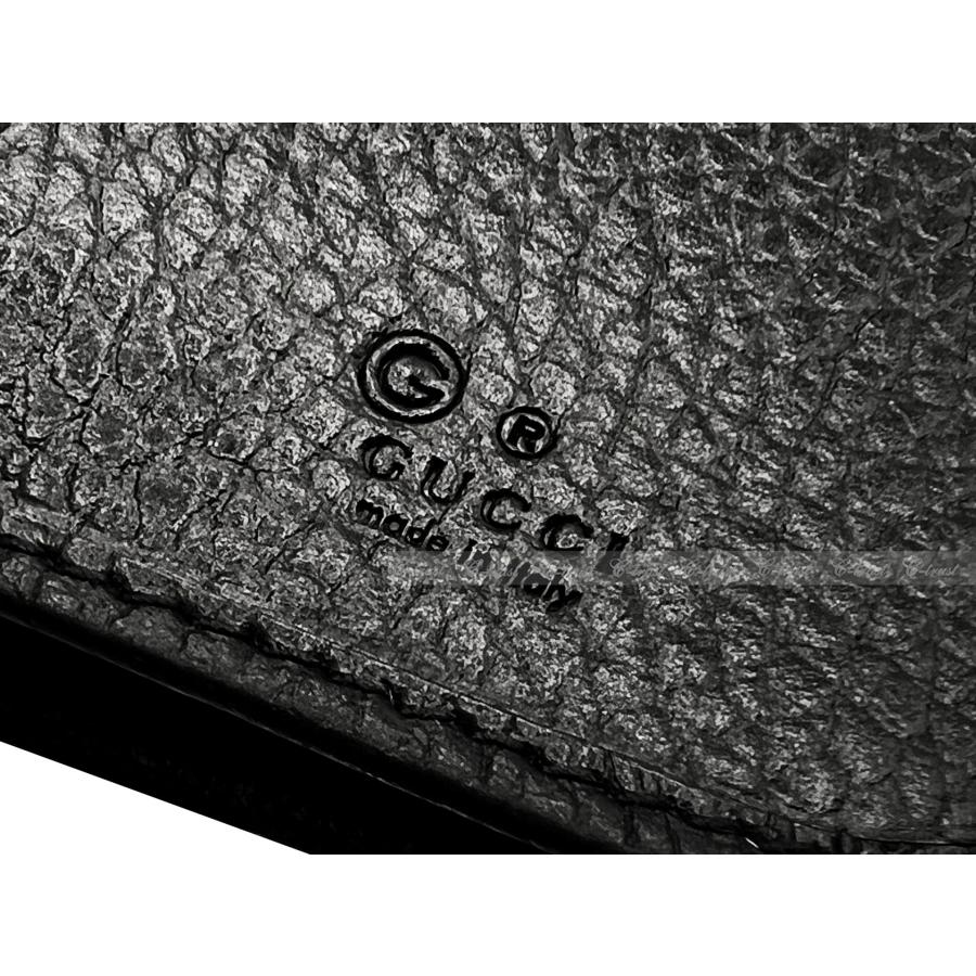 M241.. GUCCI グッチ 財布 ウォレット 長財布 二つ折り ダラー カーフ レザー GG ロゴ イタリア製 新品 ★ 1000 BLACKの画像