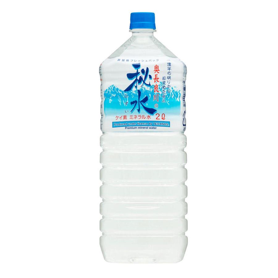 ゴーゴーセール】テクノス 奥長良川の秘水 2L×6本入（2ケース）ケイ素