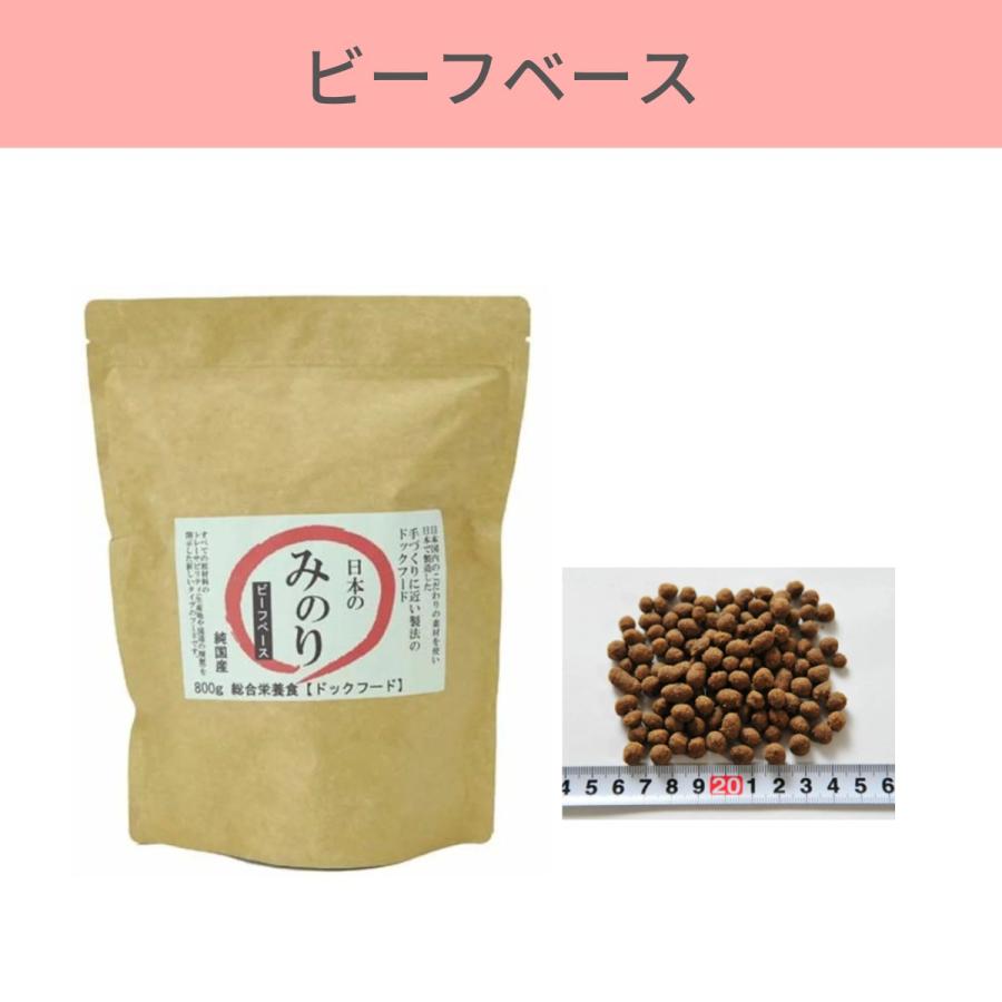 日本のみのり 純国産プレミアム ドッグフード チキン＆ポーク＆ビーフ（3種×各2個 合計6個）各800g 国産 無添加 犬用 総合栄養食 サンユー研究所 合計6個 各800g