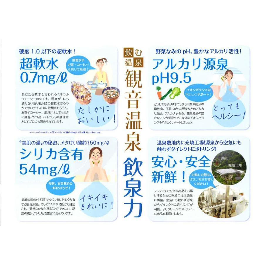 【ゴーゴーセール】観音温泉 飲む温泉 350ml×30本【5ケース】【金運招き猫シール1枚付】温泉水 ミネラルウォーター 天然シリカ水 超軟水 国産の画像