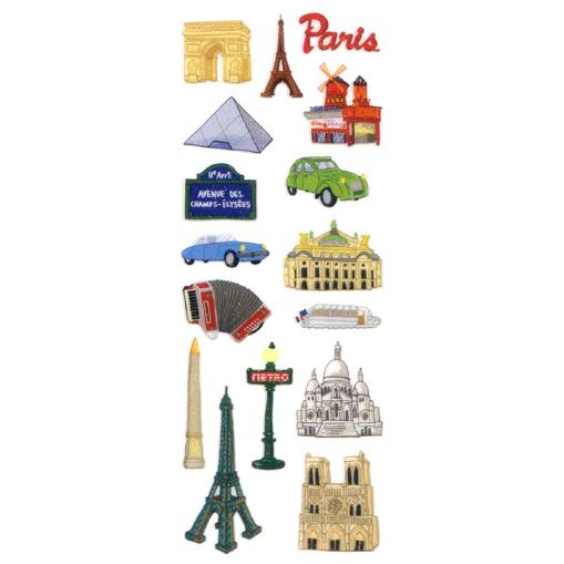 ラメ入りシール パリ ZR322 ステッカー レターセット 手紙 キラキラ