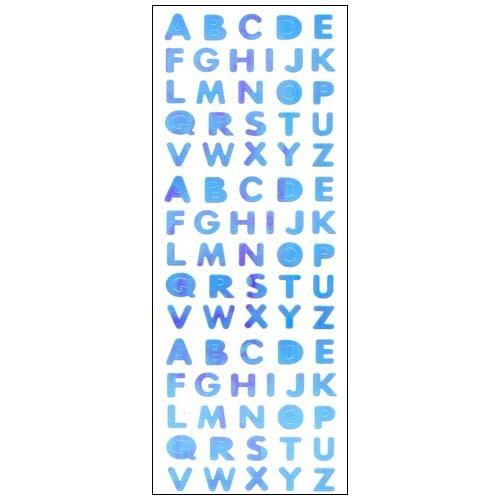 オーロラシール アルファベット5列 水色 AU457 英語 ステッカー