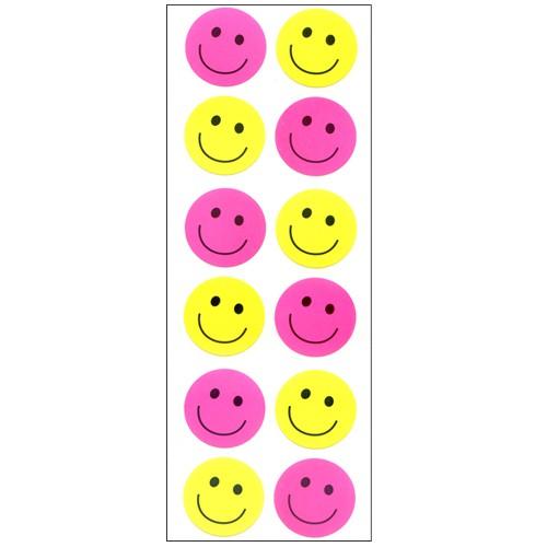 スマイルシール スマイル 2列 黄 ピンク ZC798 1シート レターセット