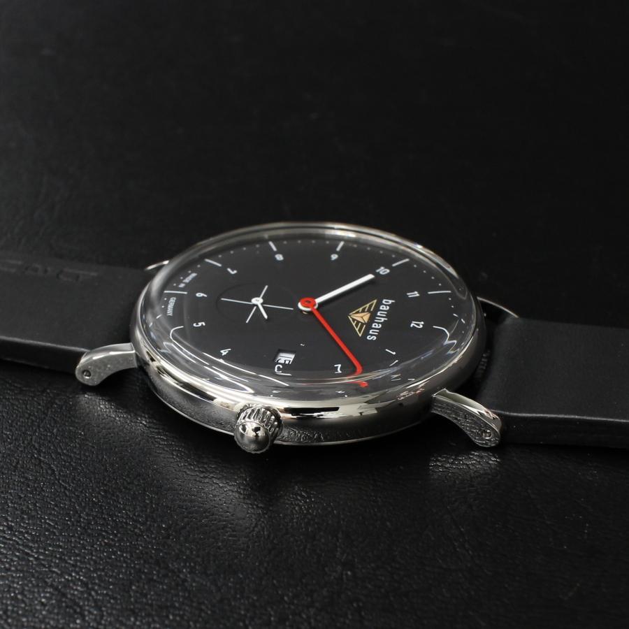 バウハウス 腕時計 BAUHAUS 2130-2QZ BLACK クォーツ ドイツ時計 送料無料の画像