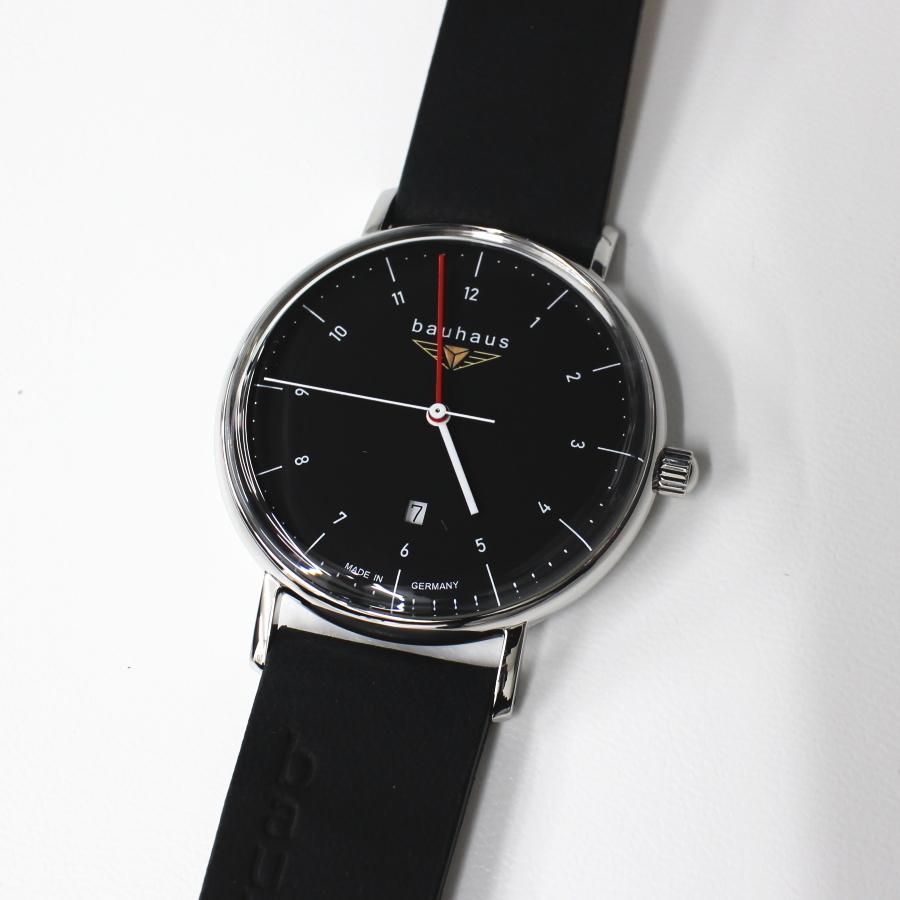 バウハウス 腕時計 BAUHAUS 2140-2QZ BLACK クォーツ ドイツ時計 送料無料の画像