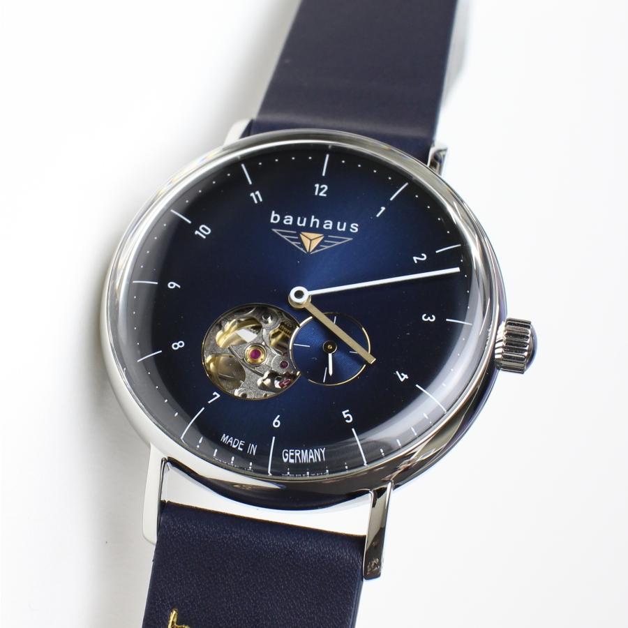 バウハウス 腕時計 BAUHAUS 2166-3AT ダークブルー 自動巻き ドイツ時計 送料無料
