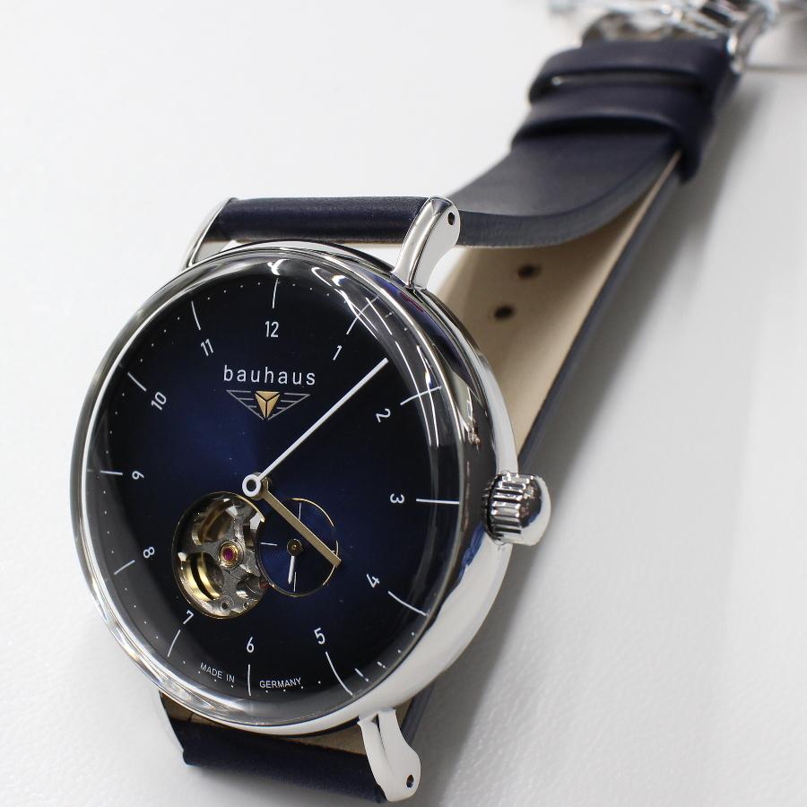 バウハウス 腕時計 BAUHAUS 2166-3AT ダークブルー 自動巻き ドイツ時計 送料無料｜c-watch｜02