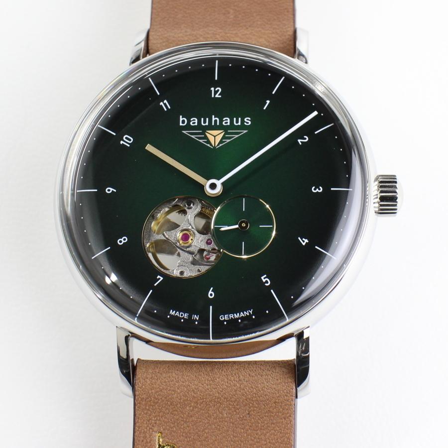 バウハウス 腕時計 BAUHAUS 2166-4AT グリーン 自動巻き ドイツ時計 送料無料｜c-watch