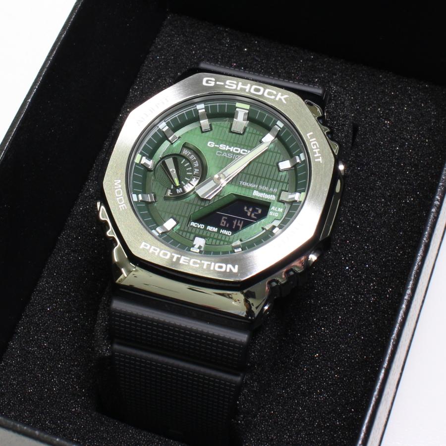 G-SHOCKグリーンGBM-2100A-1A3JF Bluetoothソーラー Casio G-Shock G-Steel GBM-2100A-1A3JF | Sakurawatches.com