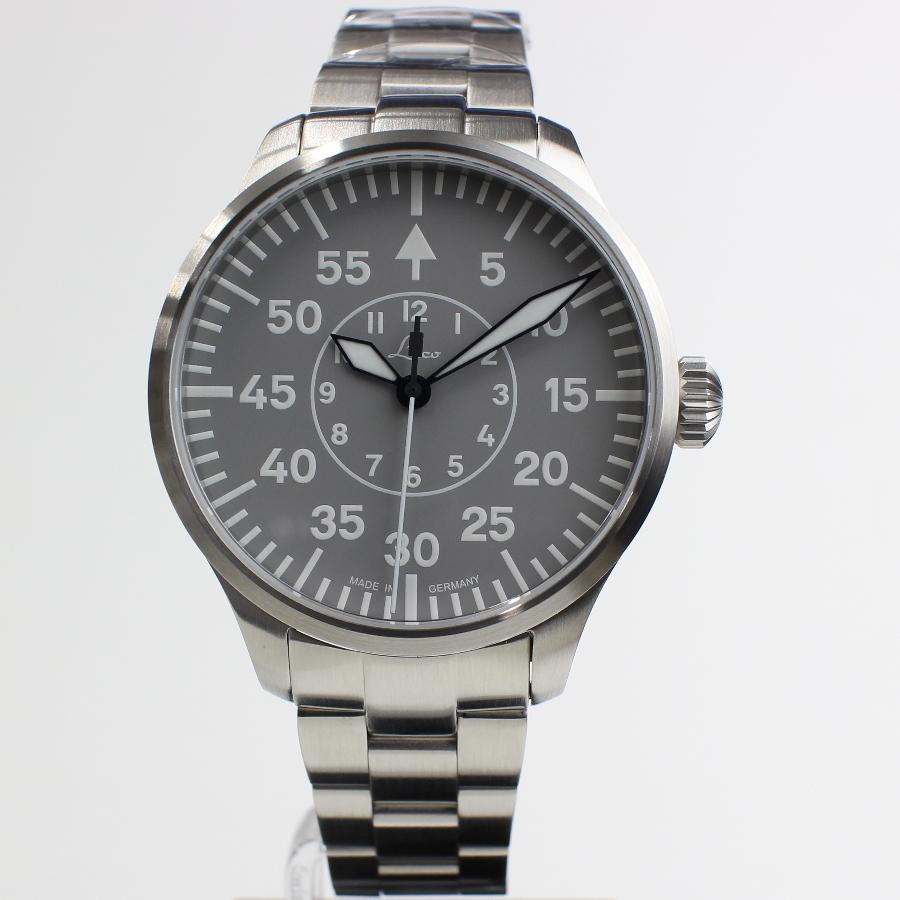 新品　ラコ Laco 862162 パイロットウォッチ　腕時計　アーヘン39 Laco (ラコ) パイロット アーヘン39 グラウ 自動巻き グレー