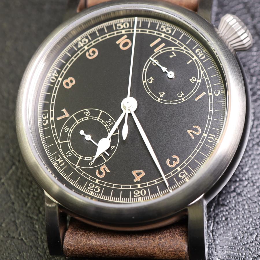 M.R.M.W. TYPE A-7 Aviation Hack Watch Black クォーツ 腕時計 時計 送料無料の画像