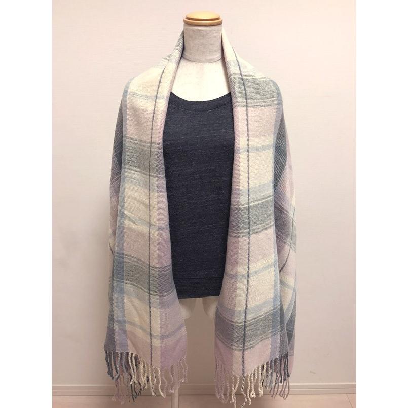 ストール アッシュピンク 起毛感のあるふっくらした生地の大判チェックストール マフラー ポンチョ ストール レディース トレンド コーデ Pk Nines 通販 Yahoo ショッピング