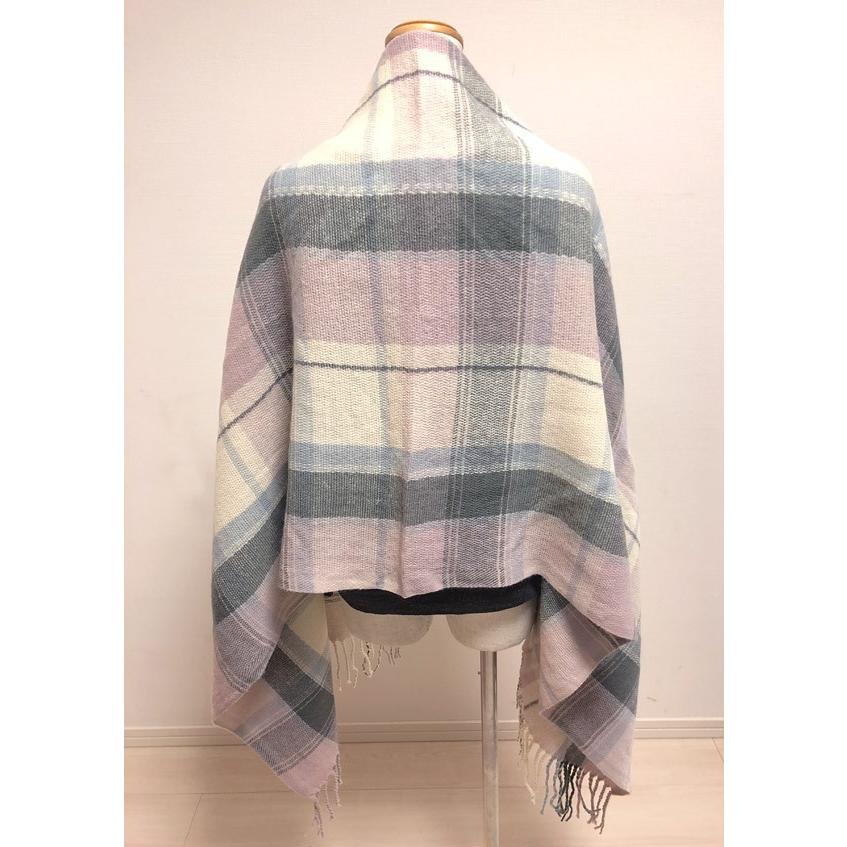 ストール アッシュピンク 起毛感のあるふっくらした生地の大判チェックストール マフラー ポンチョ ストール レディース トレンド コーデ Pk Nines 通販 Yahoo ショッピング