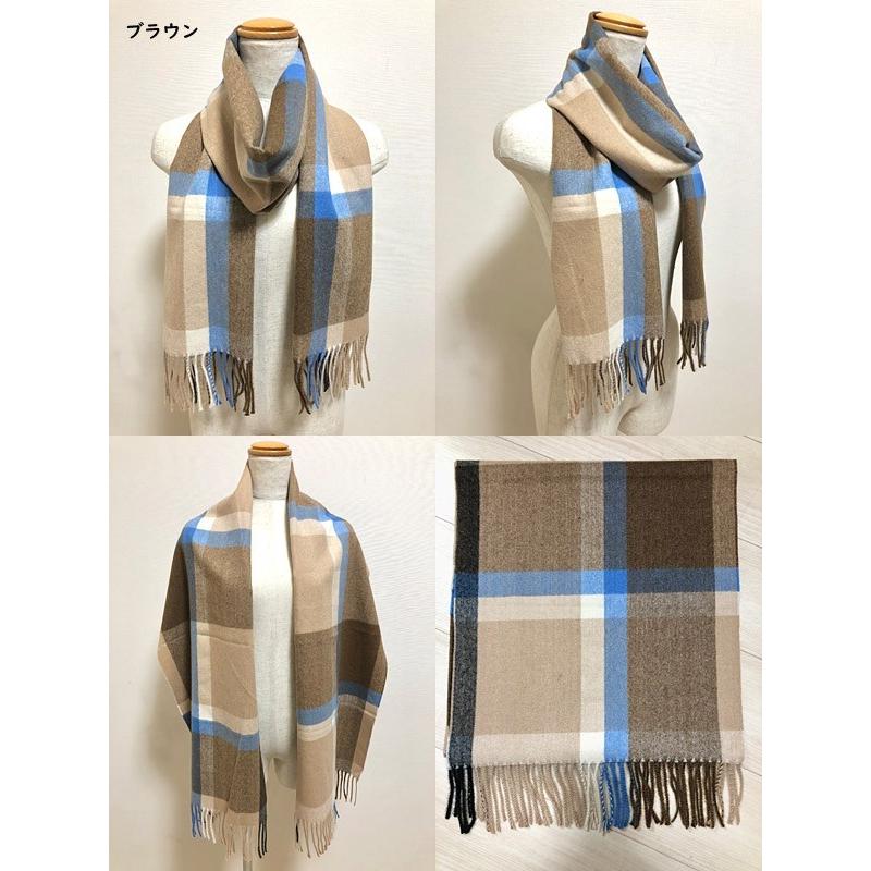 マフラー ウール混素材がうれしい♪トラディショナルなチェック柄