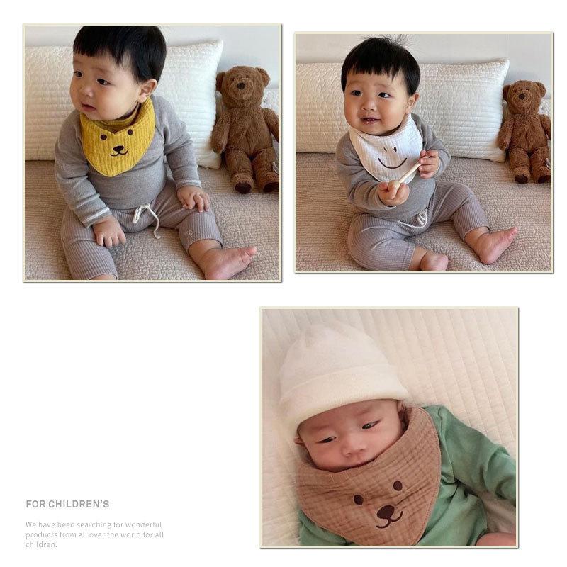 にこちゃん くまさん バンダナビブ 三角スタイ よだれかけ スタイ