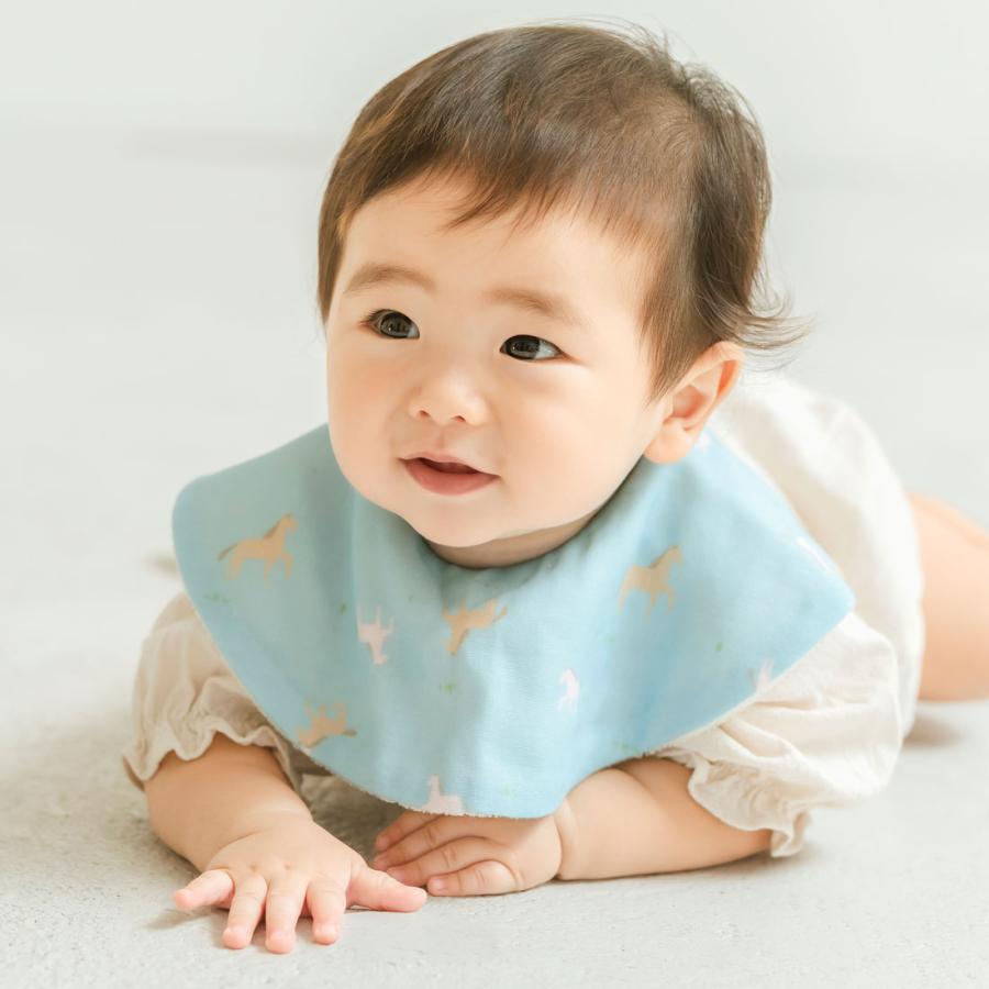 よだれかけ スタイ パイル ガーゼ 綿 日本製で高品質 うま 馬柄 新生児