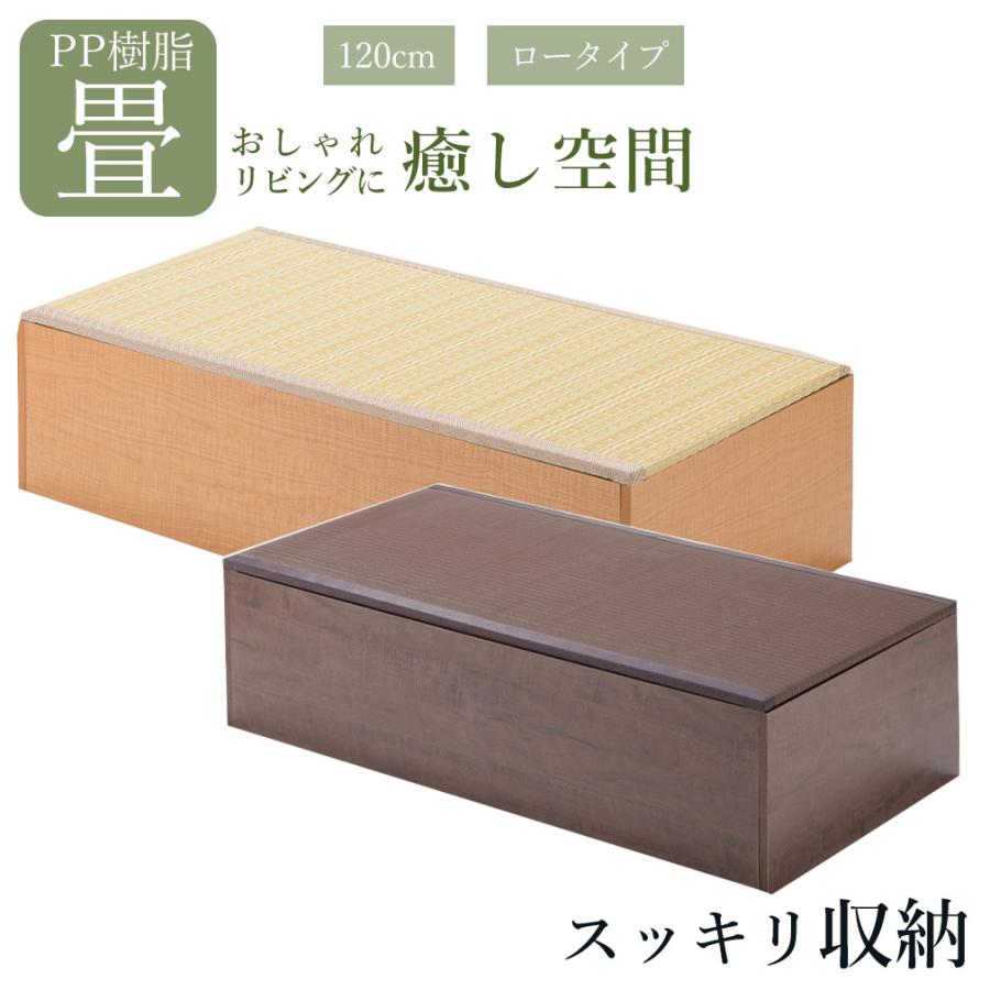 畳 収納ボックス 和風 家具 ユニット畳 PP樹脂 ロータイプ 120センチ
