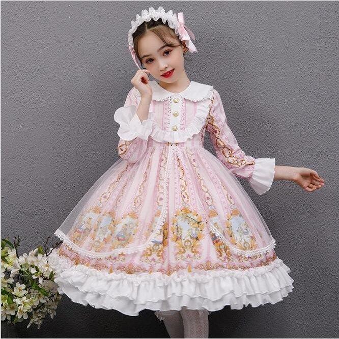 子供ロリータ ワンピース ゴスロリキッズ ロリータ 服女の子 ゴシックロリータ子供ワンピース 長袖スカラップドレス 可愛い リボン コスプレ衣装 2枚送料無料 C Cool Beauty 通販 Yahoo ショッピング