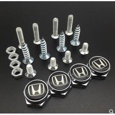 安い 激安 プチプラ 高品質 ナンバープレートのネジ ホンダ スクリューボルト 4個セット ドレスアップ ボルトカバー Honda 車用 汎用 盗難防止ネジ