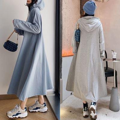 豊富なギフト ロング丈 パーカー ロングワンピース レディース 長袖ワンピース パーカーワンピース ゆったり 送料無料 秋新作 春 無地 カジュアル 体型カバー 大きいサイズ ワンピース カラー グレー Www We Job Com