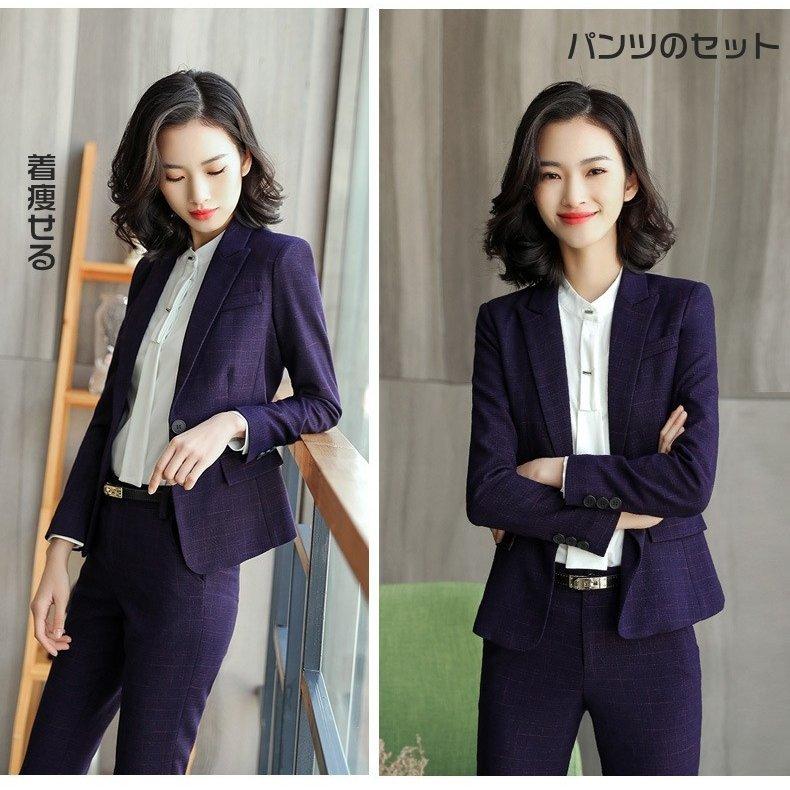 スーツ レディース パンツスーツ Ol テーラード 大きいサイズ おしゃれ 通勤 フォーマル 40代 50代 3点セット ビジネス 春 夏 細身 カジュアル 面接 事務服 17特集