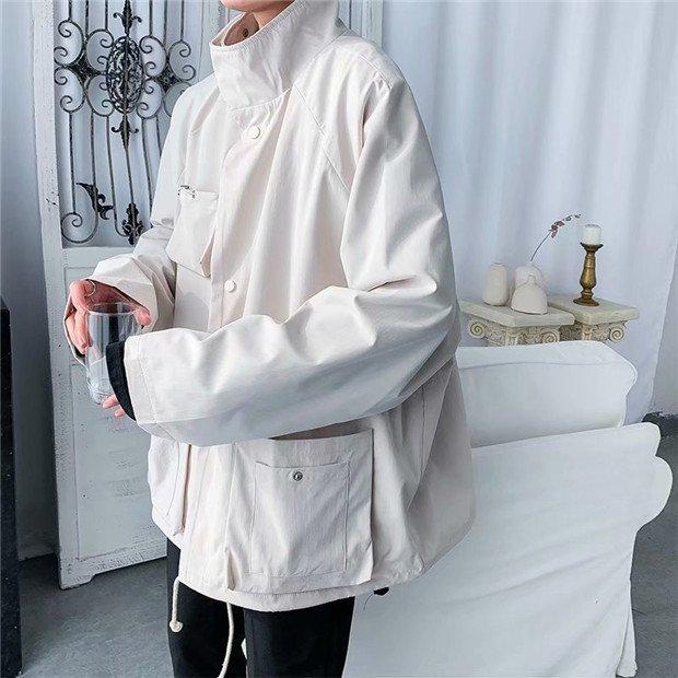 トレンチコート メンズ ショート丈 大きいサイズ 無地 紳士服 かっこいい 体型カバー ジャケット トップス 21公式店舗 カジュアル 男性用 秋物 春服 アウター