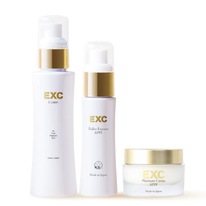EXCトータルセット 各1個ずつの計3点セット Eローション 100mL フラーエッセンス APPF 50mL プラチナクリーム APPF 30g | EXC