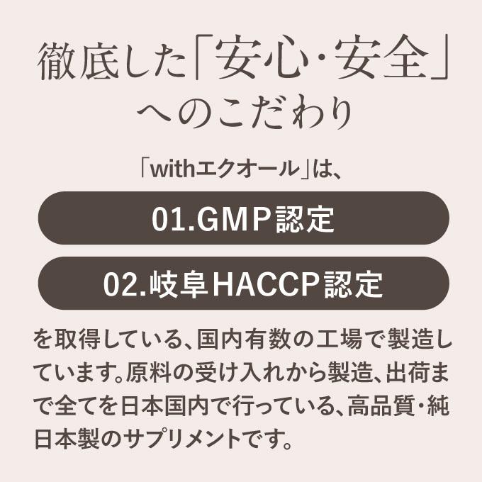 エクオール 10mg配合 サプリメント 医師監修 国内製造 大豆イソフラボン with エクオール 2袋セット 約2ヶ月分 天然型 S-エクオール | エクセレントメディカル | 14