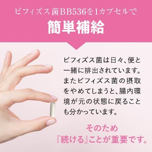 ビフィズス菌 BB536 100億個 腸まで届く 腸内環境 を改善 花粉 ホコリ ハウスダスト による鼻の不快感 軽減 ラクチュロース ビフィプラス100 31粒 約1ケ月分｜cabe-bata｜17