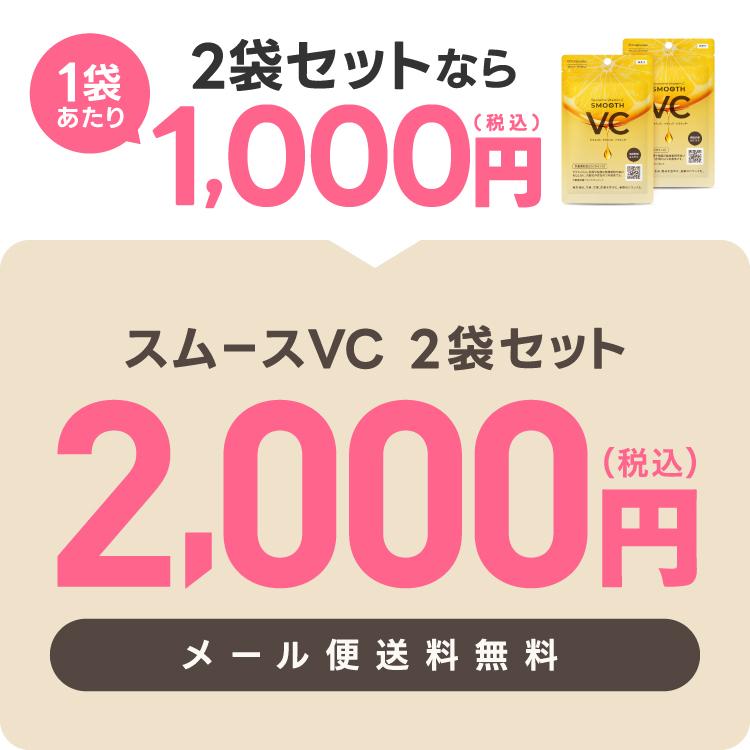 リポソーム ビタミンC サプリ 日本製 高濃度 ピュアビタミンC スムースVC 60粒 2袋 栄養機能食品 医師監修 | エクセレントメディカル | 01