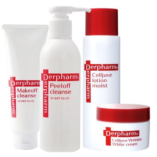 デルファーマ セレジューヴシリーズ 4点セット お試し サンプル パウチ どちらか1包付き 選択不可 Derpharm クレンジング 洗顔料 化粧水 保湿クリーム | Derpharm | 01