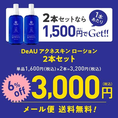 ニキビ ニキビケア 肌荒れ 薬用化粧水 医薬部外品 デアウ DeAU アクネスキンローション 145mL 2本セット スプレータイプ｜cabe-bata｜02