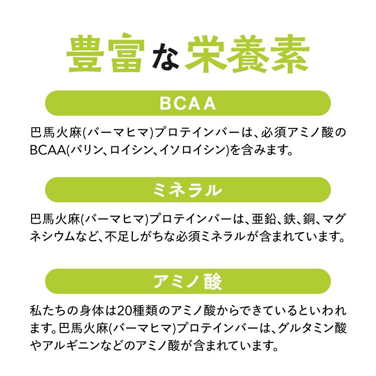ヘンププロテイン プロテインバー 巴馬火麻プロテインバー 10本入り バーマヒマ |  | 08