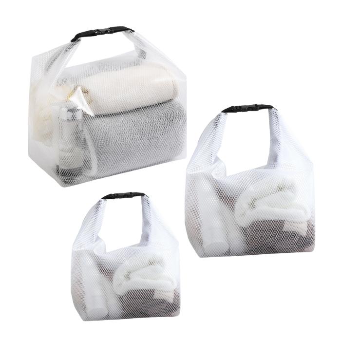 防水ポーチ ３点セット マルチポーチ 防水 バッグ 着替え 旅行 温泉 ジム サウナ プール 海 水着収納 軽量 半透明 おしゃれ | ブランド登録なし | 01