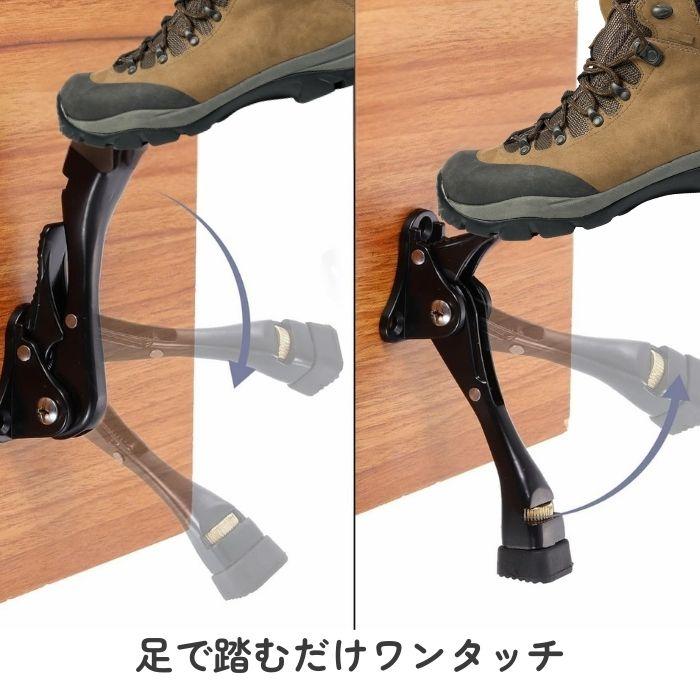 ドアストッパー 強力 粘着 足踏み式 キックダウン 足踏み式 踏むだけ 固定 玄関 室内 ゴム 取付簡単 | ブランド登録なし | 01