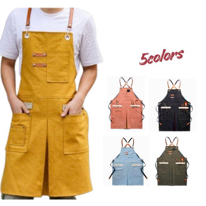 エプロン 作業用 ガーデニング DIY アウトドア キャンプ 焚き火 BBQ 園芸 多機能 大容量ポケット | ブランド登録なし