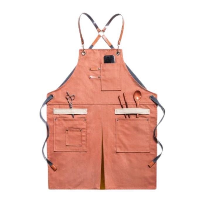 エプロン 作業用 ガーデニング DIY アウトドア キャンプ 焚き火 BBQ 園芸 多機能 大容量ポケット | ブランド登録なし | 01