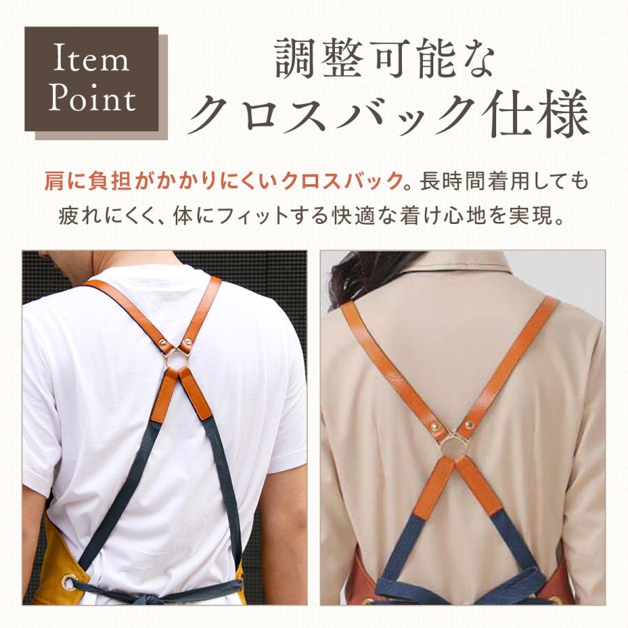 エプロン ワークエプロン おしゃれ キャンバス 男女兼用 ポケット 多い DIY ガーデニング カフェ 料理 キャンプ アウトドア 作業用 職人 無地 | ブランド登録なし | 04