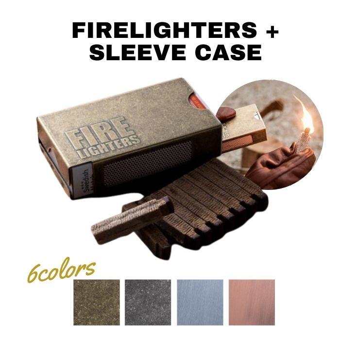 FIRELIGHTERS (32H) + SLEEVECASE 4種から1個選べる ファイヤーライターズ マッチ 着火剤 アウトドア バーベキュー | ブランド登録なし
