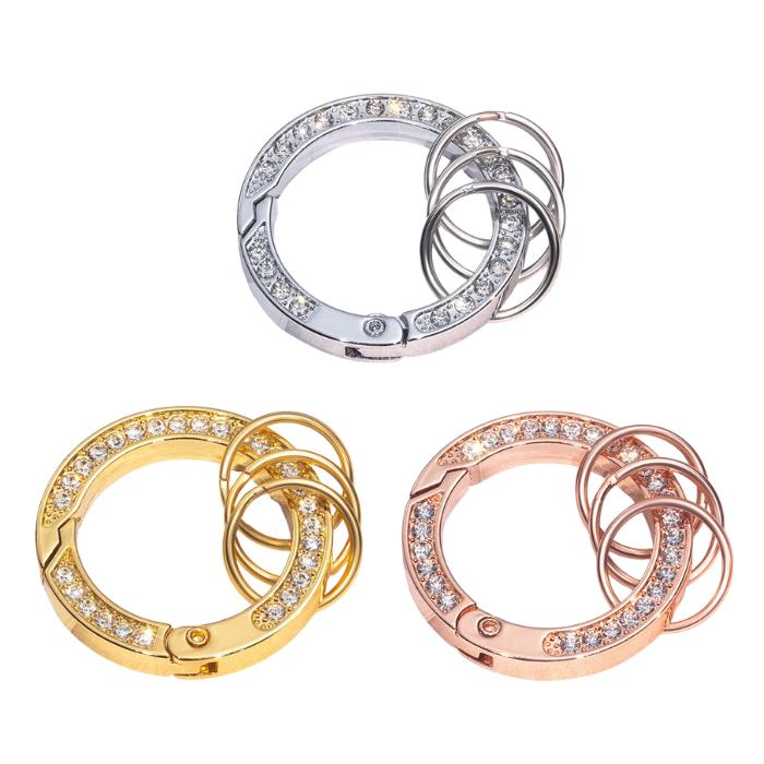 キラキラ カラビナ キーリング 選べる2個セット 鍵 キーリング キーホルダー ラインストーン 車 自動車 バイク 家 スマートキー | ブランド登録なし | 10