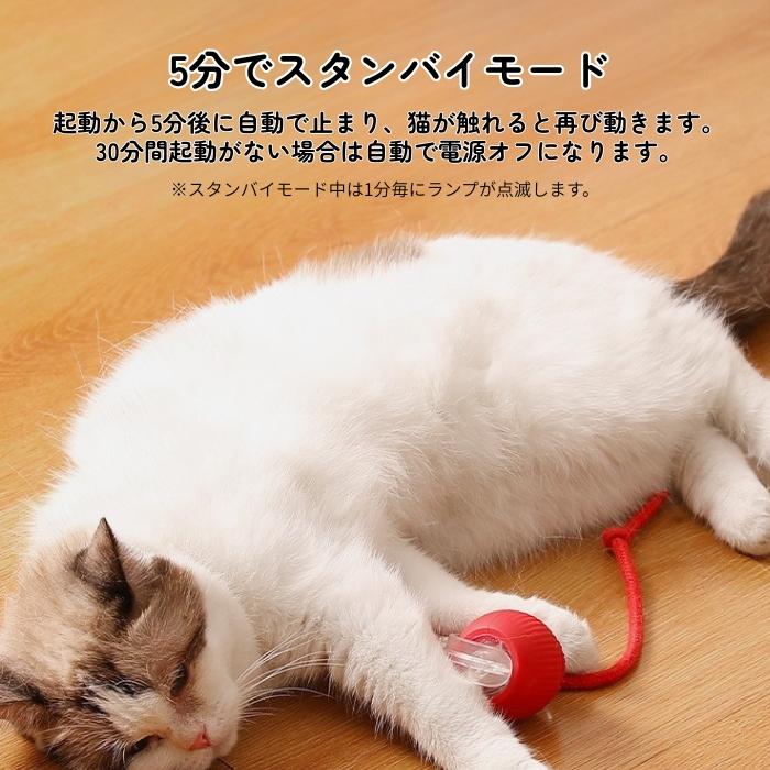 猫のおもちゃ にゃごのしっぽ 電動ボール 2個セット 自動 一人遊び 3モード USB充電 光る ネコ 犬 小型犬 しっぽ 取り外し 洗える | ブランド登録なし | 04