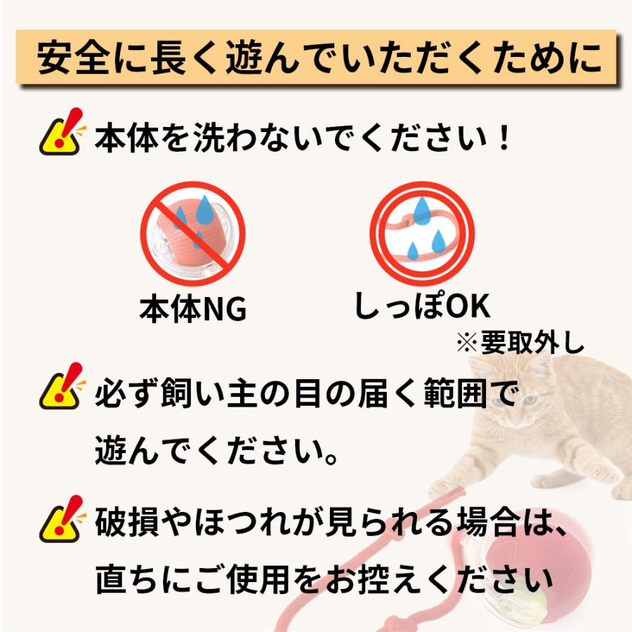 猫のおもちゃ にゃごのしっぽ 電動ボール 2個セット 自動 一人遊び 3モード USB充電 光る ネコ 犬 小型犬 しっぽ 取り外し 洗える | ブランド登録なし | 08