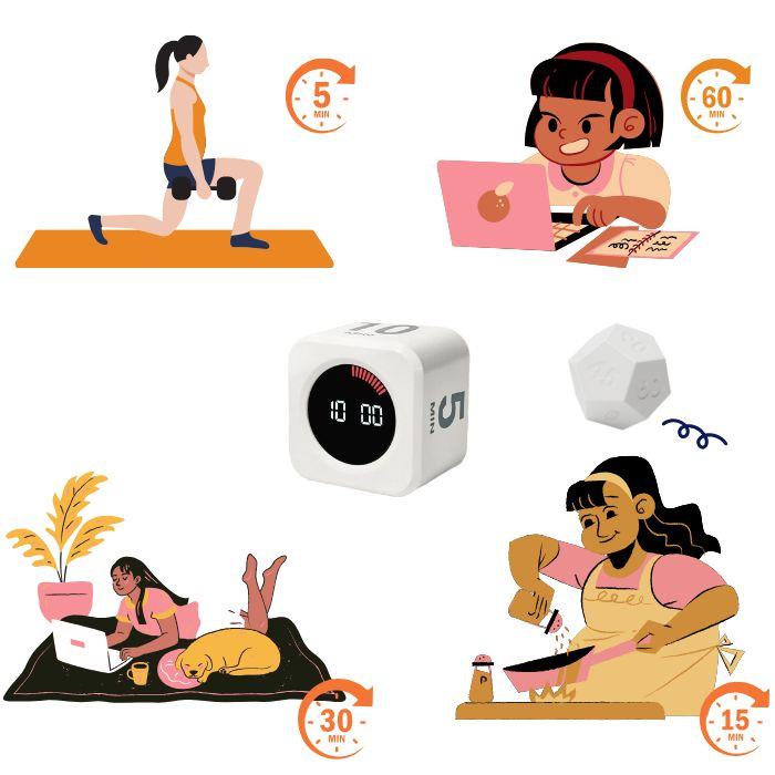 ポモドーロタイマー 勉強タイマー 学習 インターバル 置くだけ キッチン 料理 在宅ワーク 受験 子供 | ブランド登録なし | 09