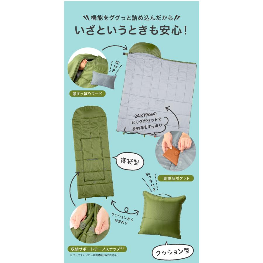 プロイデア SONAENO ソナエノ 2種から1個選べる PROIDEA クッション型 多機能寝袋 防災 寝袋 | ブランド登録なし | 05