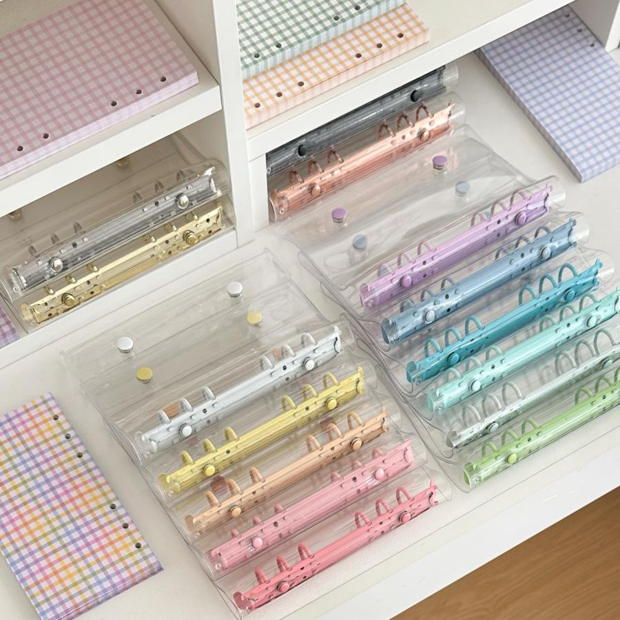 シール帳 バインダー A6/A7 ボタンタイプ (リフィル10枚付き) アルバム ファイル ケース 推し活 シール収納 オタ活グッズ トレカ収納 | ブランド登録なし | 01