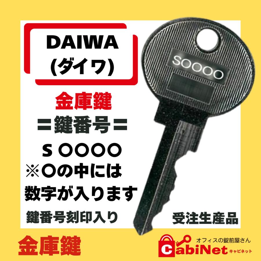 送料無料【合鍵作成】DAIWA（ダイワ） S 印+数字4桁 金庫鍵 紛失鍵 鍵