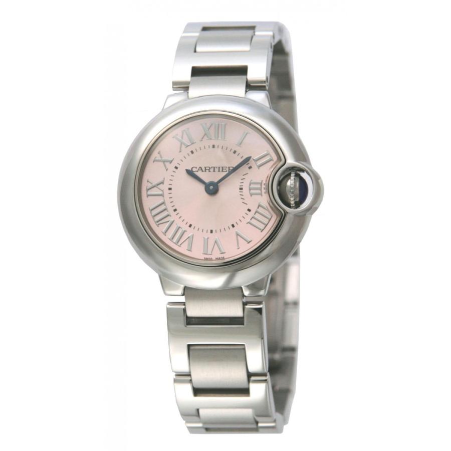 腕時計 カルティエ バロンブルー ピンクローマダイアル SM レディース  