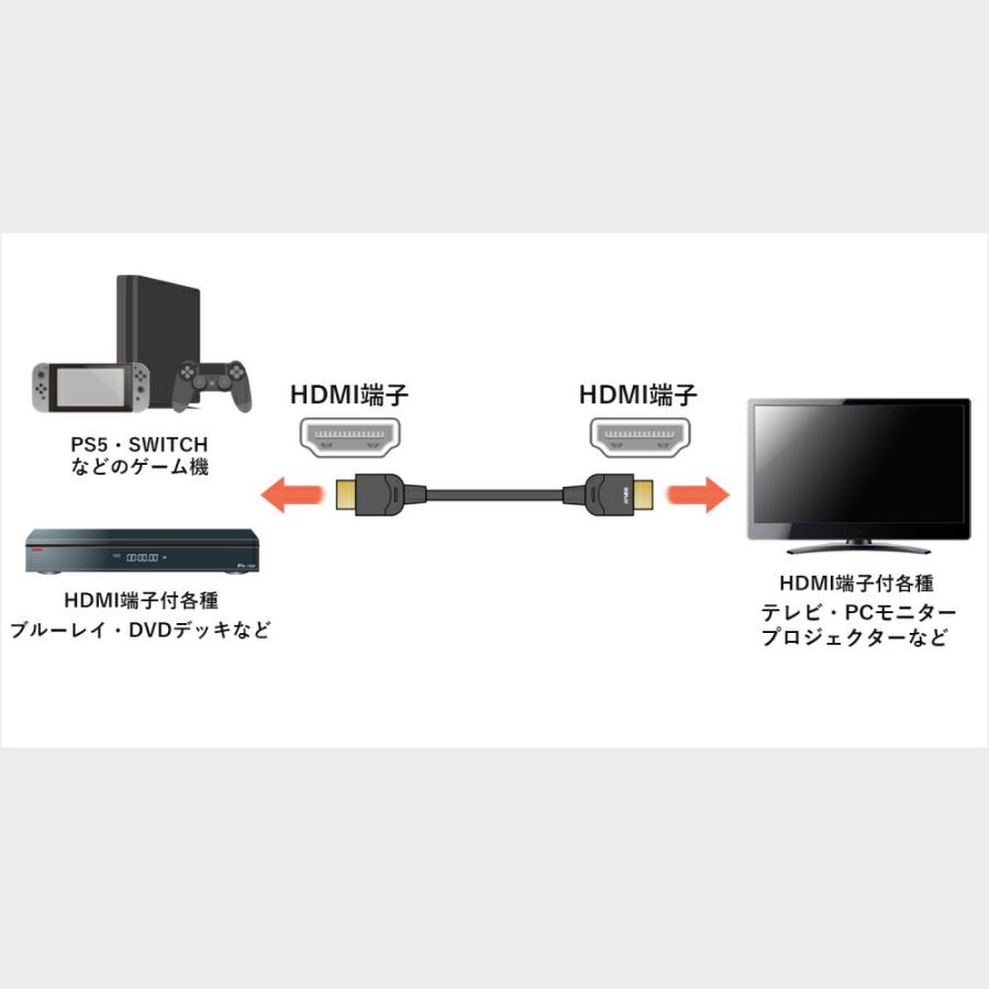 HDMIケーブル 1m イーサネット 4K 3D テレビ Switch PS5 PS4 ブラビア ビエラ レグザ アクオス対応 3Aカンパニー AVC-HDMI10｜cablestore｜03